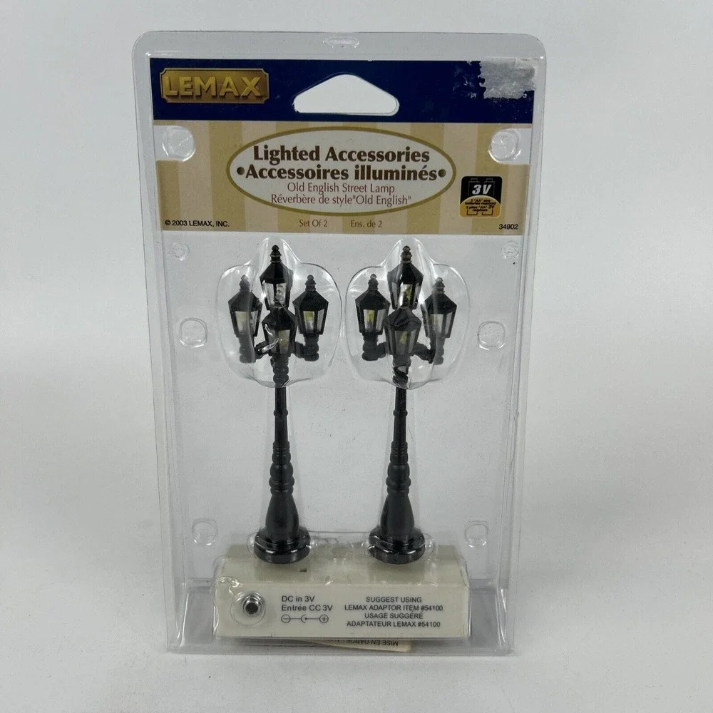 Lemax Village Collectibles Old English Street Lamp Set 2 34902A Lighting 2003